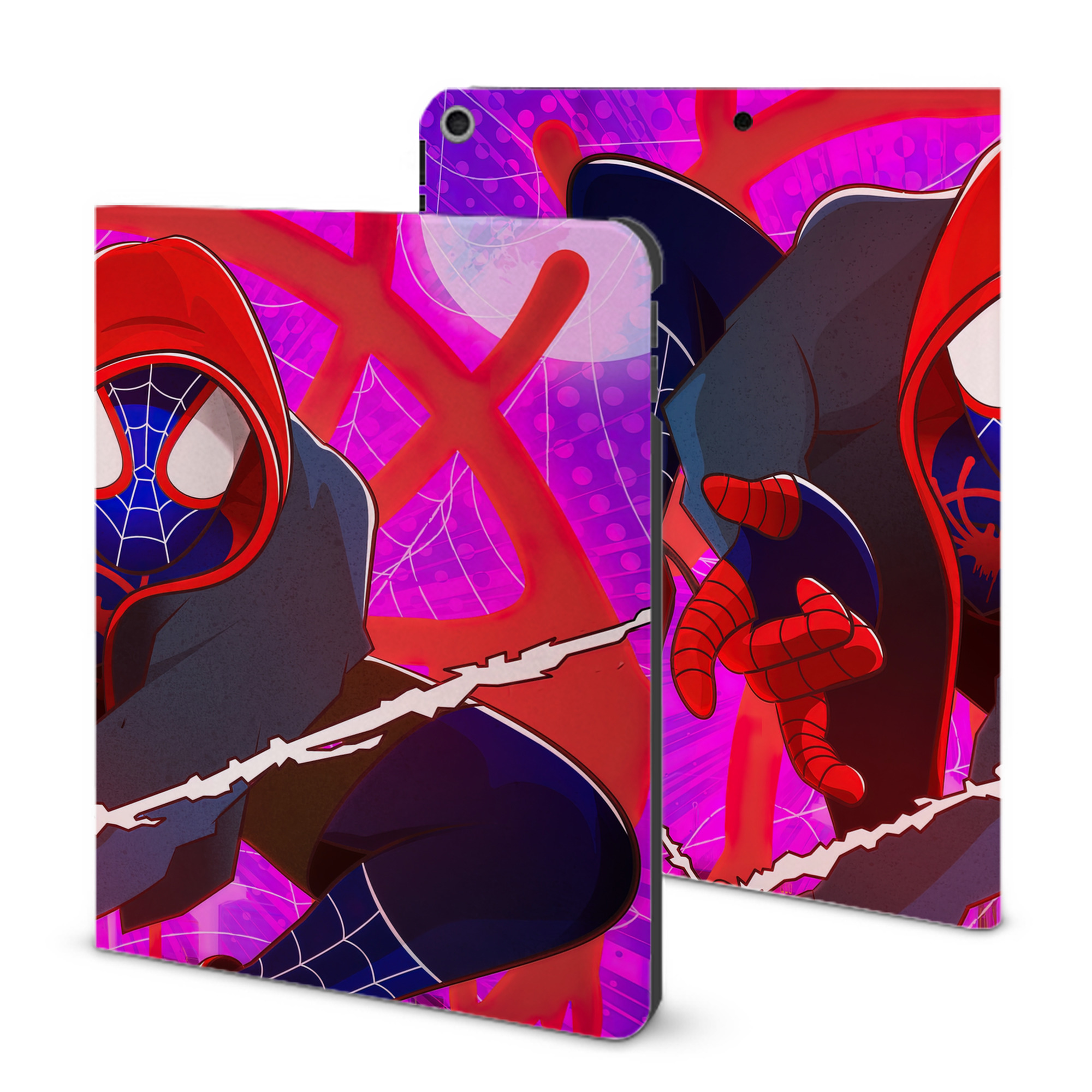 （画像用） Spider Man スパイダーマン IPad ケース ブック型 PUレザー TPU 耐衝撃 軽量 薄型 ペン収納なし 全面保護 IPad 各モデル対応